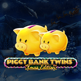 Retro Piggy Bank Twins Xmas